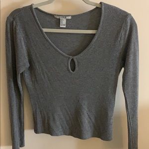 forever 21 grey long sleeve top